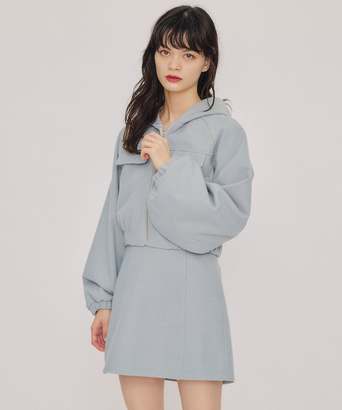 REDYAZEL「ビッグスリーブフードショートブルゾン」|ブルゾン・スタジャン|