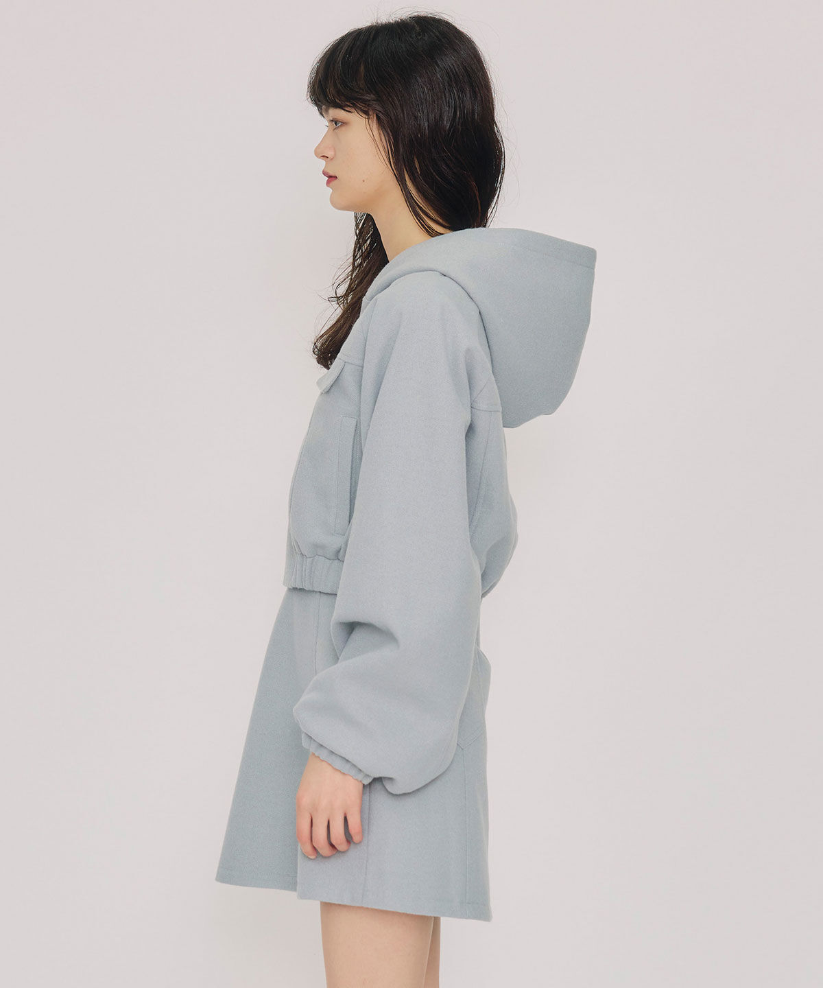 REDYAZEL「ビッグスリーブフードショートブルゾン」|ブルゾン・スタジャン|