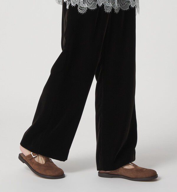 ODETTE E ODILE「オブリークTストラップミュール フラット15&uarr;」|スリッポン|