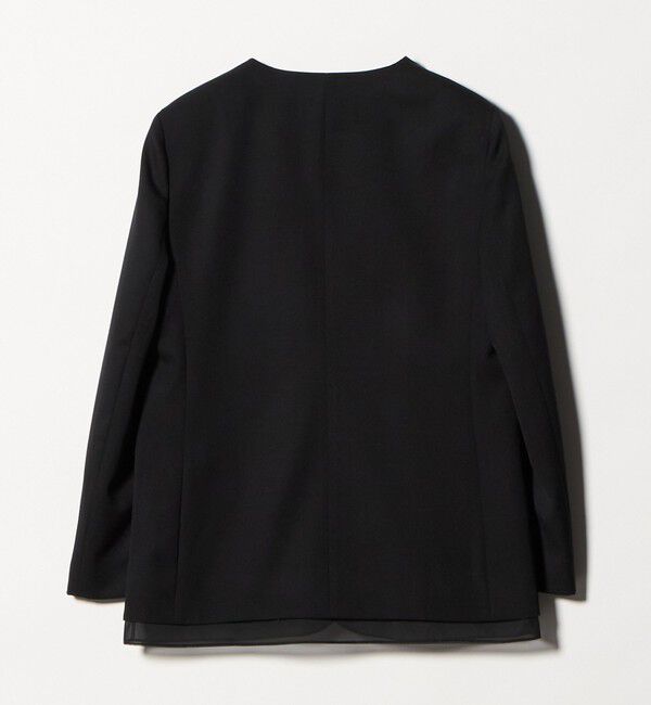 UNITED ARROWS「オーガンジー コンビ ジャケット」|ノーカラージャケット|