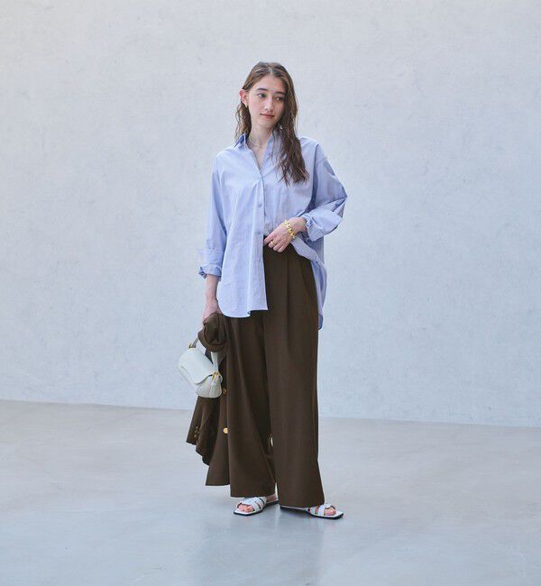 UNITED ARROWS「T/W ワイドパンツ ‐ウォッシャブル‐」|スラックス|