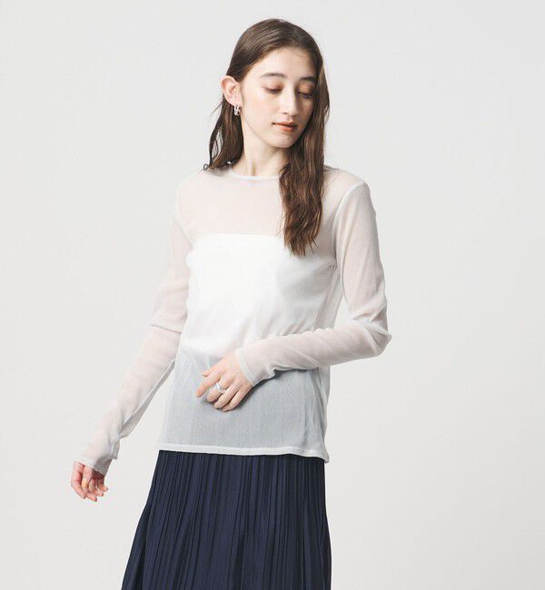 UNITED ARROWS「チュールジャージー グリッター カットソー」|Tシャツ・カットソー|