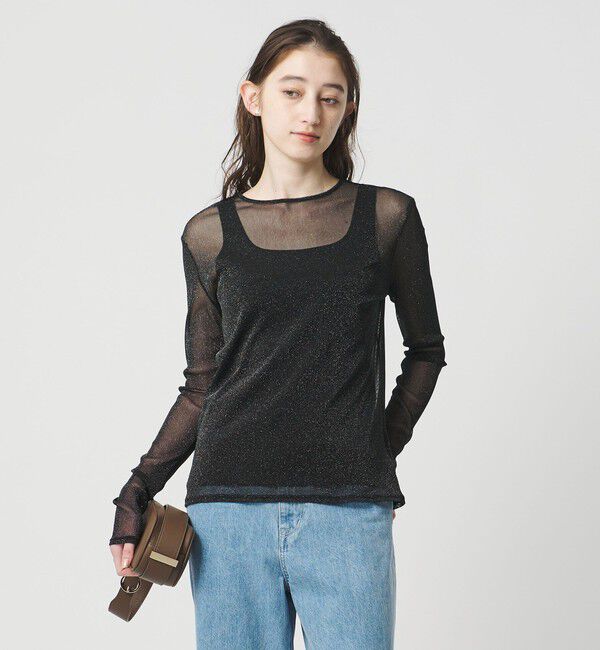 UNITED ARROWS「チュールジャージー グリッター カットソー」|Tシャツ・カットソー|