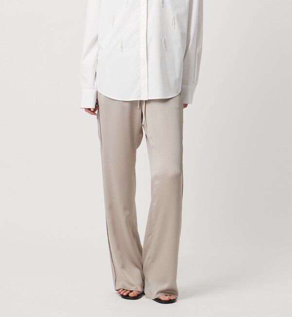 AEWEN MATOPH「＜AEWEN MATOPH＞サテンメローイージーパンツ ‐ ウォッシャブル ‐」|チノ|BEIGE