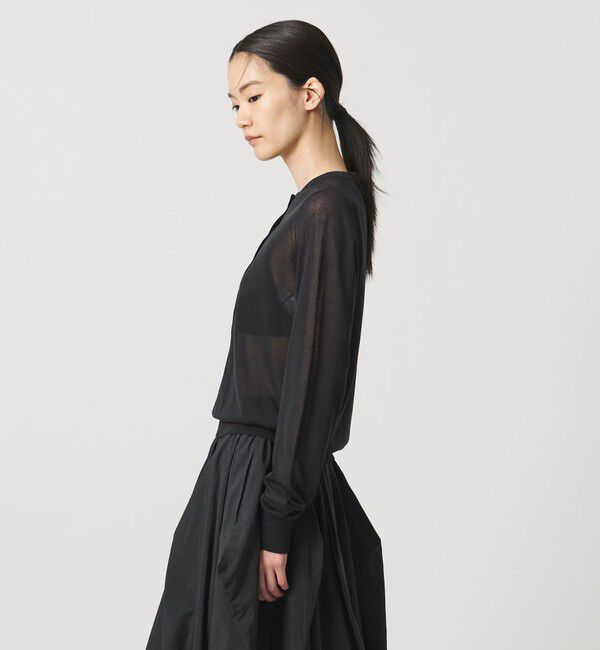 AEWEN MATOPH「＜AEWEN MATOPH＞シアーヘンリーネックニット - ウォッシャブル ‐」|ニット・セーター|