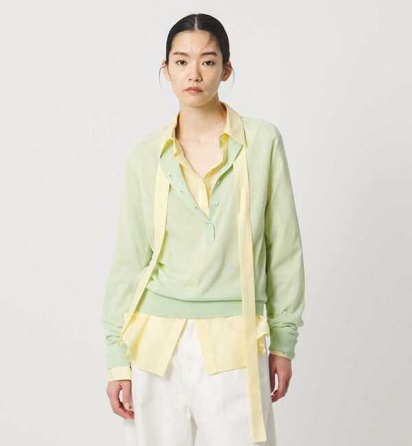 AEWEN MATOPH「＜AEWEN MATOPH＞シアーヘンリーネックニット - ウォッシャブル ‐」|ニット・セーター|