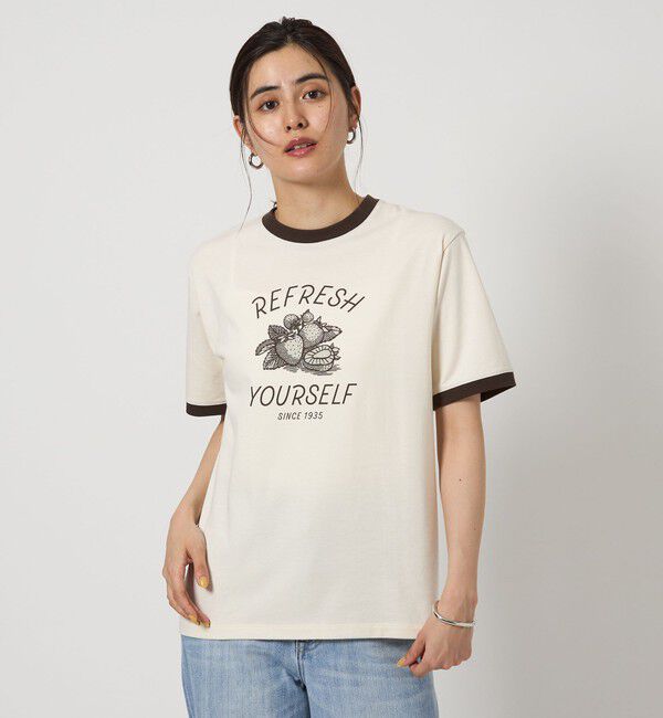 UNITED ARROWS green label relaxing「＜OSORA CAFE＞リンガー Tシャツ」|Tシャツ・カットソー|