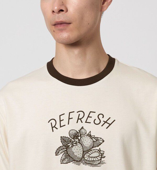 UNITED ARROWS green label relaxing「＜OSORA CAFE＞リンガー Tシャツ」|Tシャツ・カットソー|