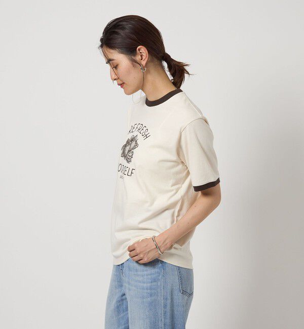 UNITED ARROWS green label relaxing「＜OSORA CAFE＞リンガー Tシャツ」|Tシャツ・カットソー|