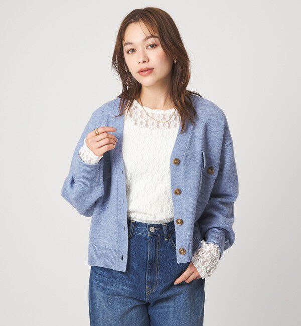 UNITED ARROWS green label relaxing「【WEB限定】＜at ease＞シャーリングレース プルオーバー カットソー」|Tシャツ・カットソー|