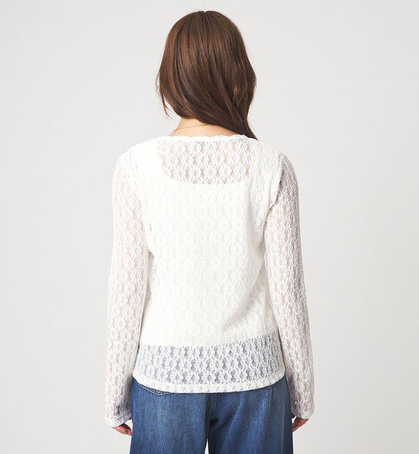 UNITED ARROWS green label relaxing「【WEB限定】＜at ease＞シャーリングレース プルオーバー カットソー」|Tシャツ・カットソー|