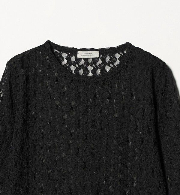 UNITED ARROWS green label relaxing「【WEB限定】＜at ease＞シャーリングレース プルオーバー カットソー」|Tシャツ・カットソー|