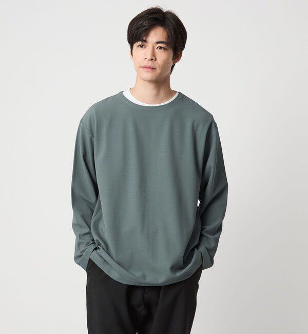 UNITED ARROWS green label relaxing「KIVANC ノーカラー 長袖 Tシャツ」|Tシャツ・カットソー|