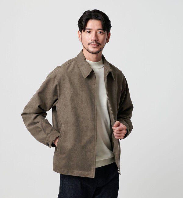 BEAUTY&YOUTH UNITED ARROWS「【WEB限定 WARDROBE SMART】スエードライク ジップ ブルゾン」|ブルゾン・スタジャン|