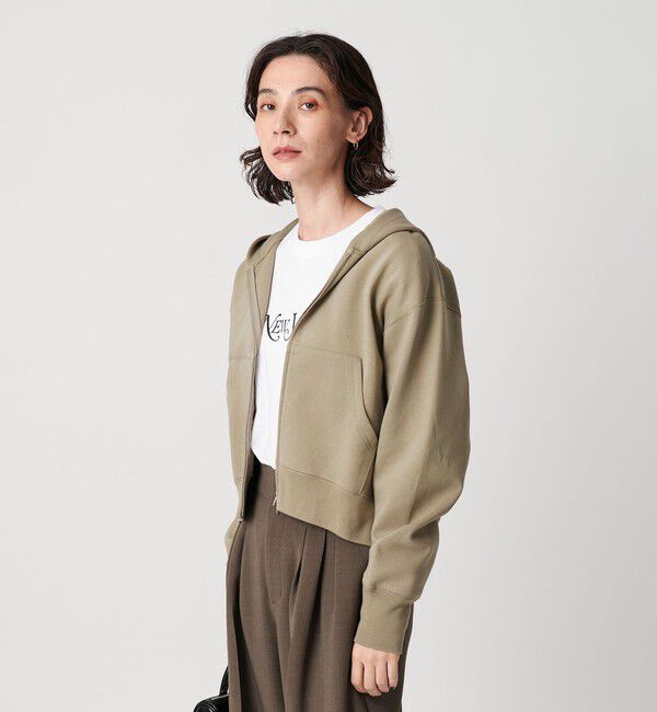 BEAUTY&YOUTH UNITED ARROWS「【WEB限定 Wardrobe DAILY MINIMAL】ダンボールスウェット ダブルジップパーカー」|パーカー|OLIVE