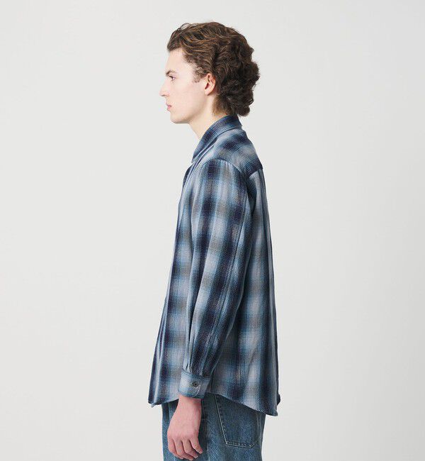 BEAUTY&YOUTH UNITED ARROWS「ドライ ネル オンブレ レギュラーカラー シャツ GRANDE型」|シャツ・ブラウス|