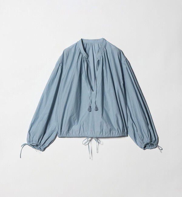 BEAUTY&YOUTH UNITED ARROWS「コットンナイロン ボリューム スキッパー ブラウス」|シャツ・ブラウス|LT.BLUE