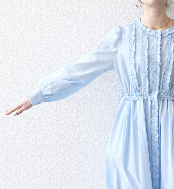 SHIPS any「SHIPS any:〈洗濯機可能〉キャンブリック Aライン フリル シャツ ワンピース」|ワンピース|