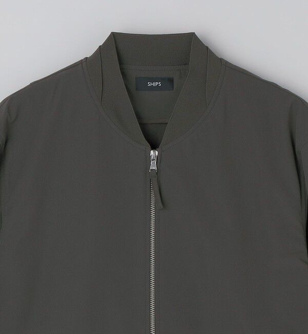 SHIPS「SHIPS:〈撥水/UVカット〉MA-1 リブ ブルゾン」|ブルゾン・スタジャン|