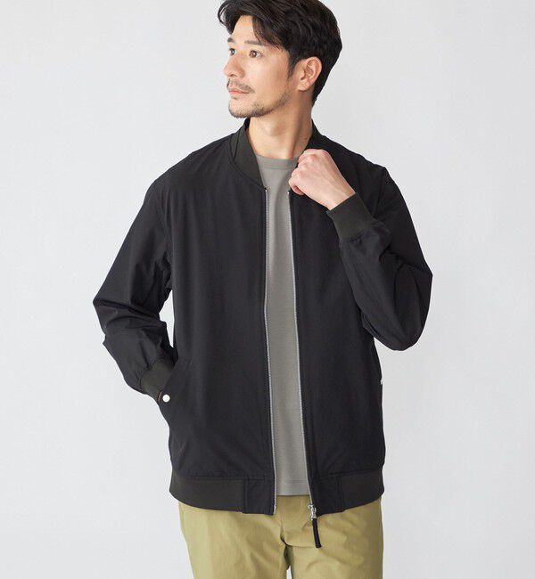 SHIPS「SHIPS:〈撥水/UVカット〉MA-1 リブ ブルゾン」|ブルゾン・スタジャン|