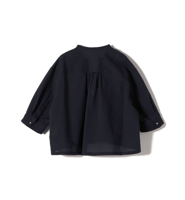 SHIPS for women「《予約》〈手洗い可能〉サッカー 裾 ドロスト メタル ボタン シャツ」|シャツ・ブラウス|