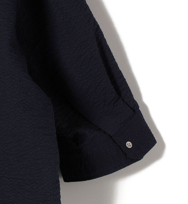 SHIPS for women「《予約》〈手洗い可能〉サッカー 裾 ドロスト メタル ボタン シャツ」|シャツ・ブラウス|