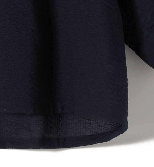 SHIPS for women「《予約》〈手洗い可能〉サッカー 裾 ドロスト メタル ボタン シャツ」|シャツ・ブラウス|