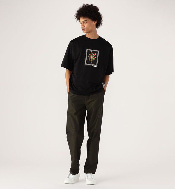 CABaN「CABaN スビンコットン ビンテージフラワーエンブロイダリーTシャツ」|Tシャツ・カットソー|