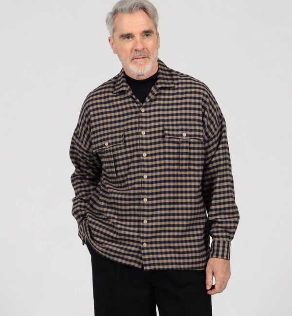 TOMORROWLAND MENS「【別注】GUY ROVER コットンフランネル オーバーシャツ」|ブルゾン・スタジャン|