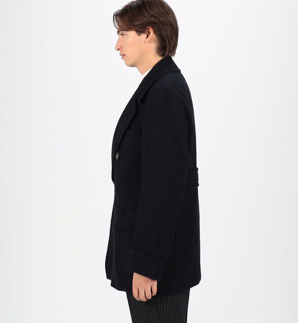 TOMORROWLAND MENS「プレミアムシェットランドウール ショートポロコート」|ピーコート|