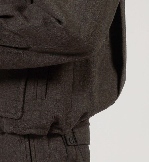 TOMORROWLAND MENS「ウールメルトンストライプ ショートブルゾン」|ブルゾン・スタジャン|