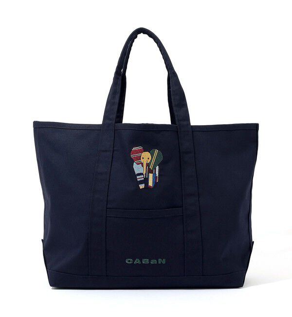 CABaN「Elephant刺繍 プレイフルトートバッグ」|トートバッグ|69 ネイビー