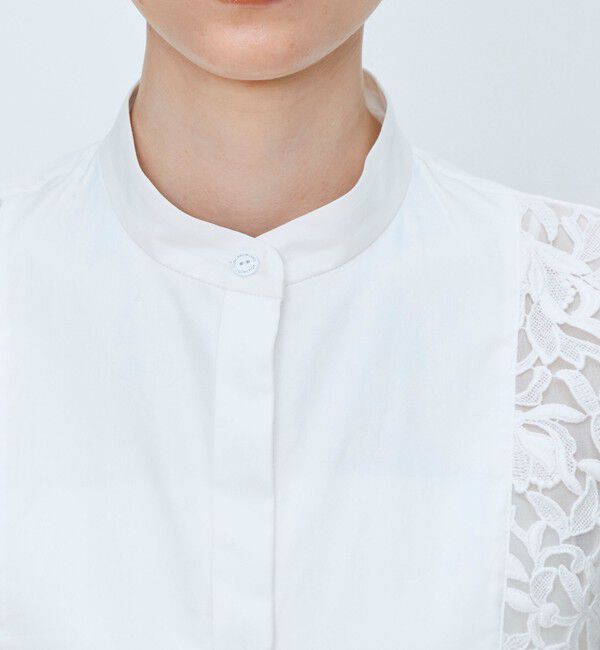 TOMORROWLAND collection「ケミカルフラワーレース ノースリーブブラウス」|シャツ・ブラウス|