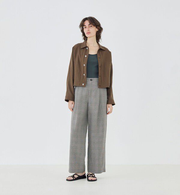 GALERIE VIE「【WEB先行予約】フレンチリネン プリ―テッドジャケット」|ブルゾン・スタジャン|