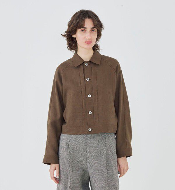 GALERIE VIE「【WEB先行予約】フレンチリネン プリ―テッドジャケット」|ブルゾン・スタジャン|