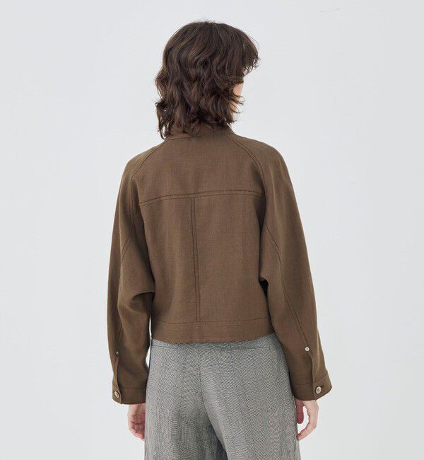 GALERIE VIE「【WEB先行予約】フレンチリネン プリ―テッドジャケット」|ブルゾン・スタジャン|