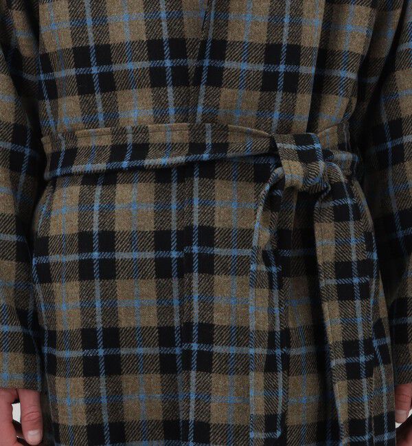 TOMORROWLAND BUYING WEAR「ERRICO FORMICOLA ウールチェック ボタンレスベルテッドコート」|その他|