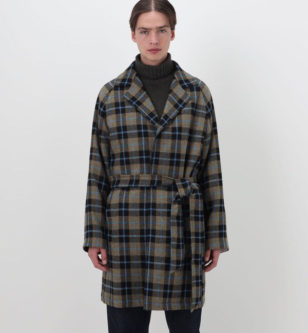 TOMORROWLAND BUYING WEAR「ERRICO FORMICOLA ウールチェック ボタンレスベルテッドコート」|その他|