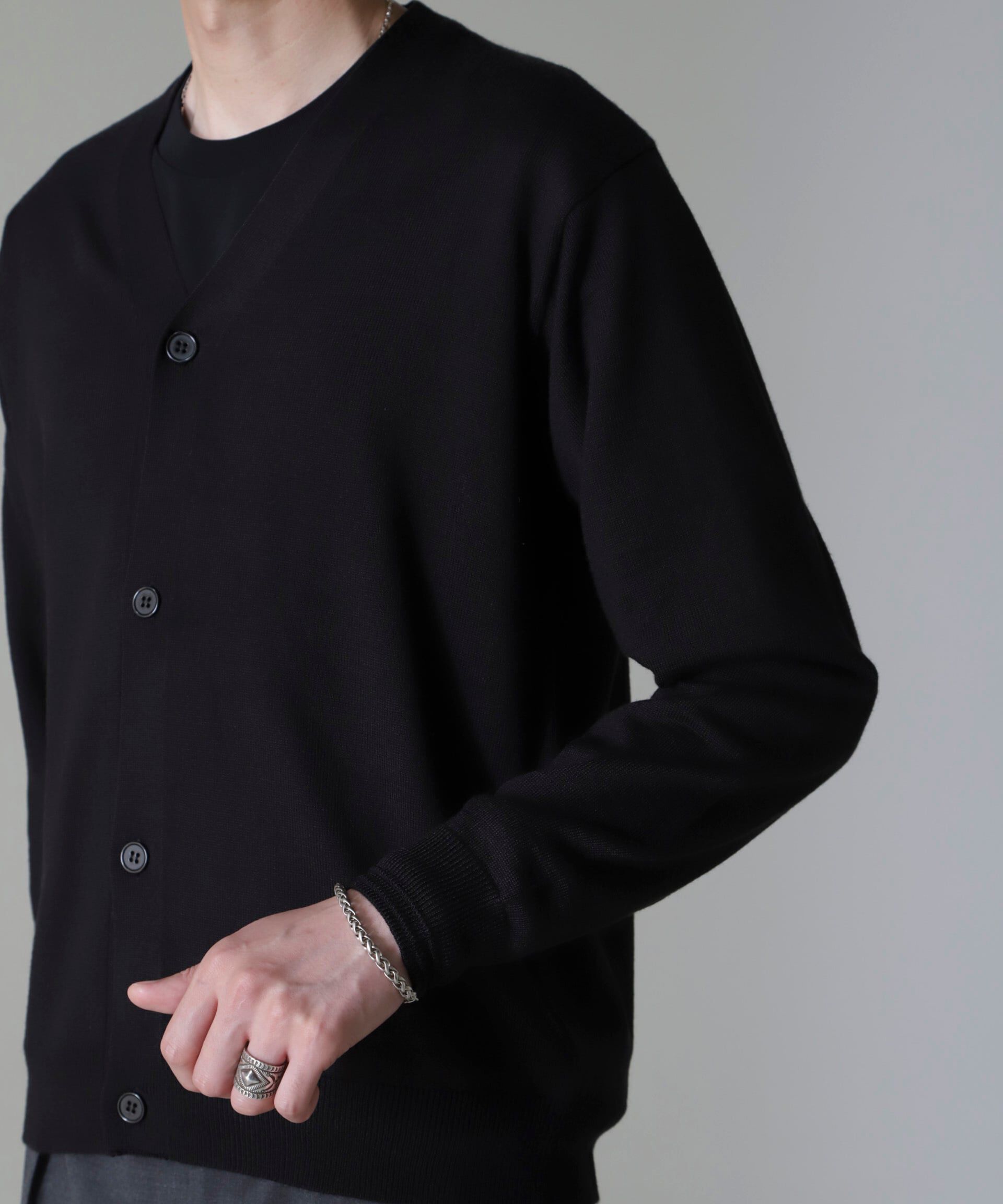 nano･universe「タスマニアミックスベーシックカーディガン」|ニット・セーター|