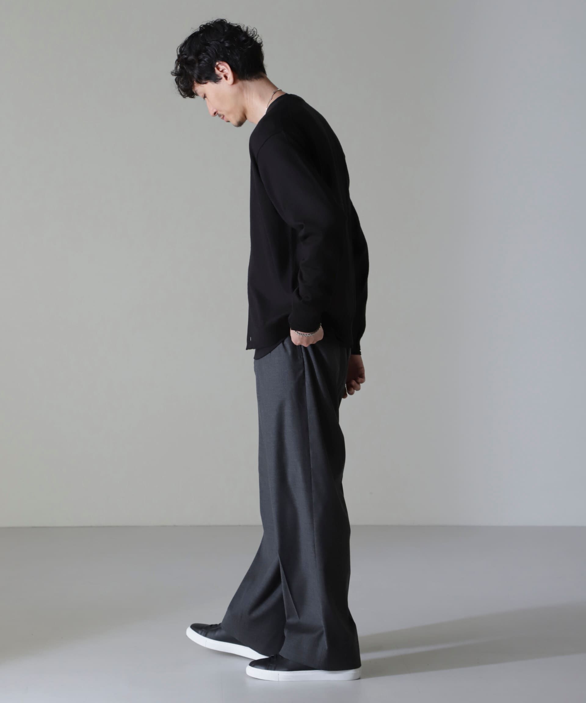 nano･universe「タスマニアミックスベーシックカーディガン」|ニット・セーター|