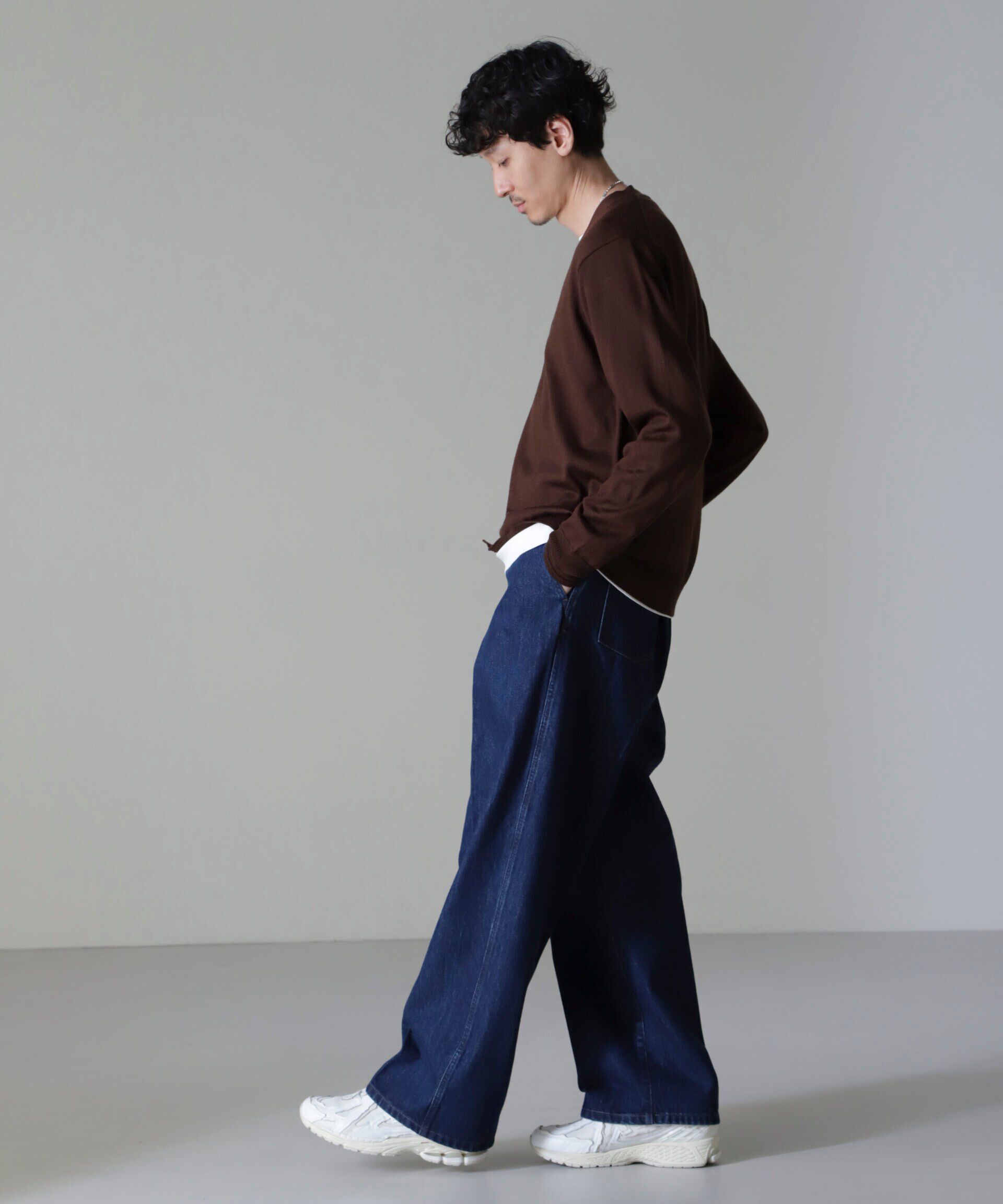 nano･universe「タスマニアミックスベーシックカーディガン」|ニット・セーター|