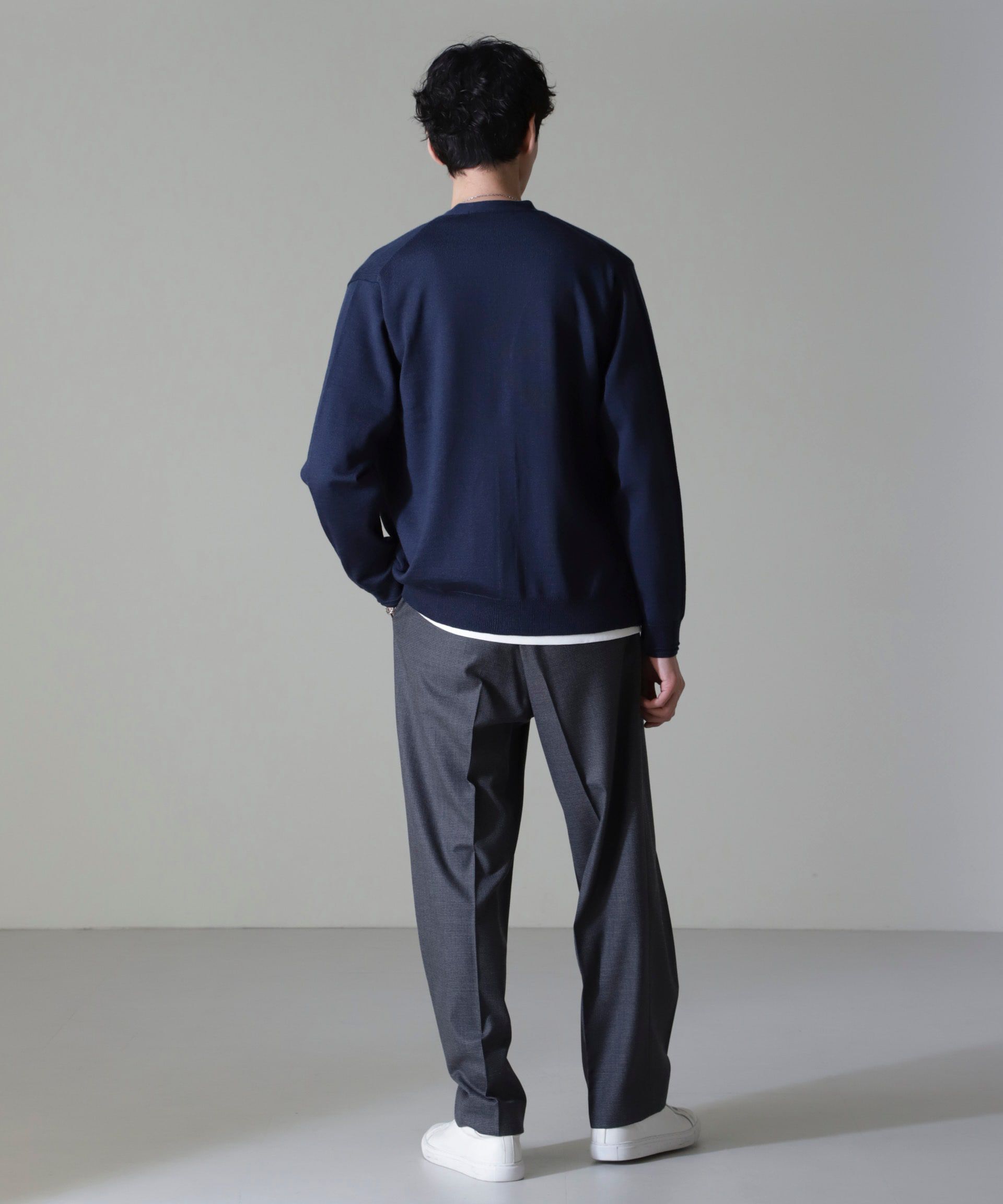 nano･universe「タスマニアミックスベーシックカーディガン」|ニット・セーター|