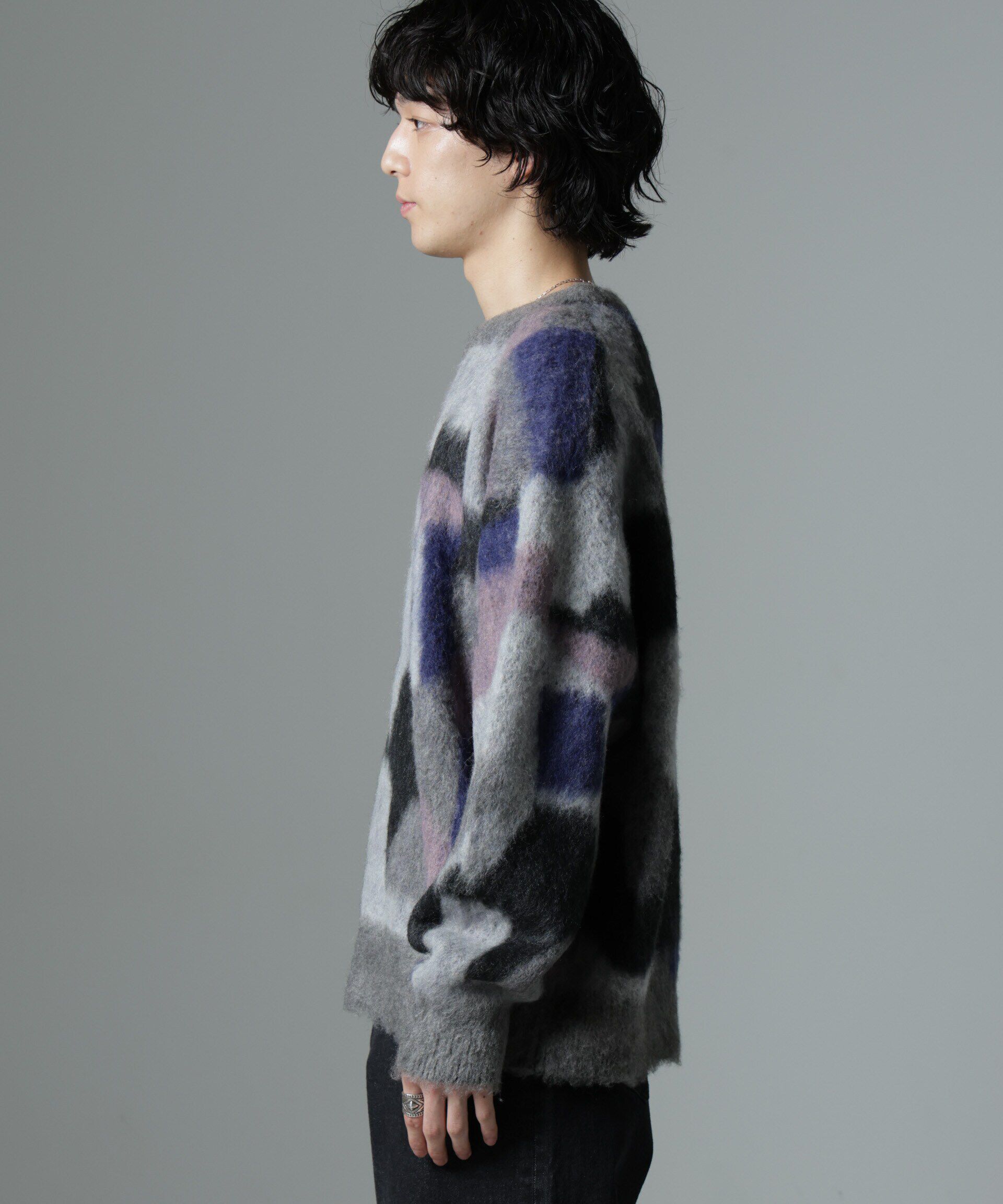 nano･universe「「着るアート」YUTAKA KAWAIクルーネックモヘヤミックスニット」|ニット・セーター|