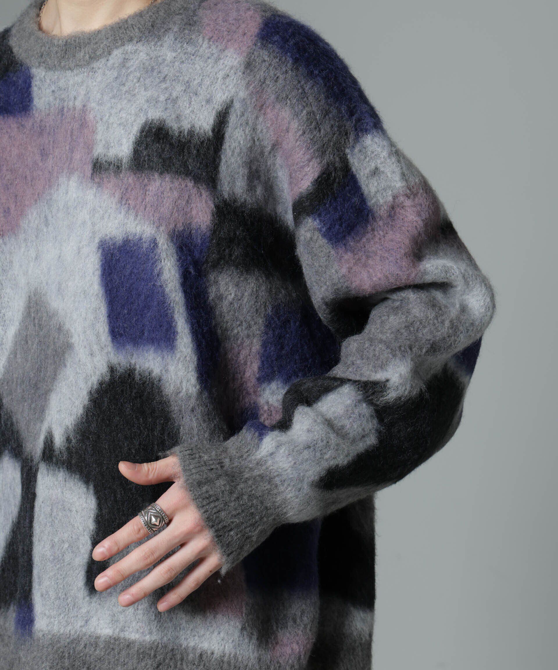 nano･universe「「着るアート」YUTAKA KAWAIクルーネックモヘヤミックスニット」|ニット・セーター|