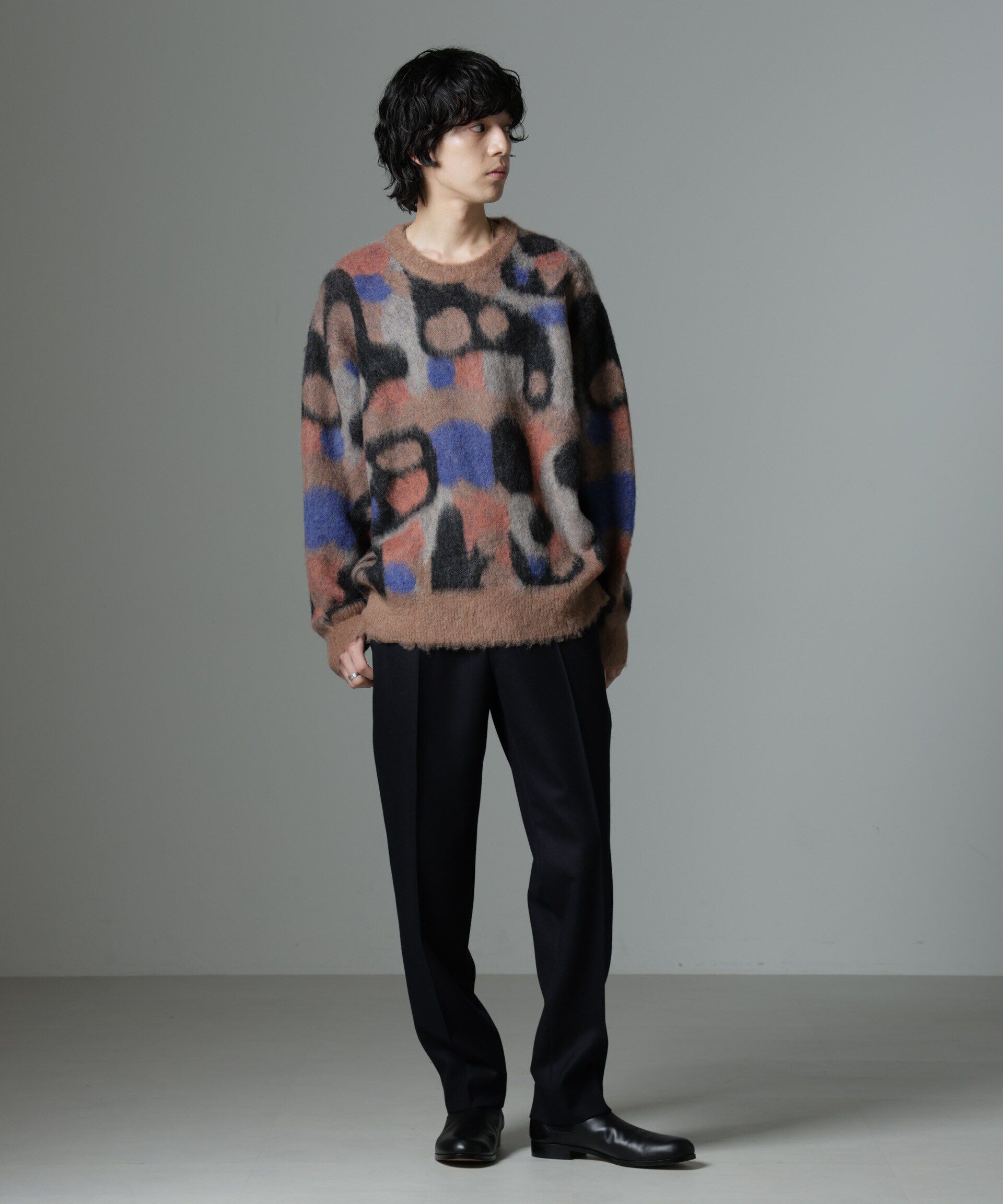 nano･universe「「着るアート」YUTAKA KAWAIクルーネックモヘヤミックスニット」|ニット・セーター|