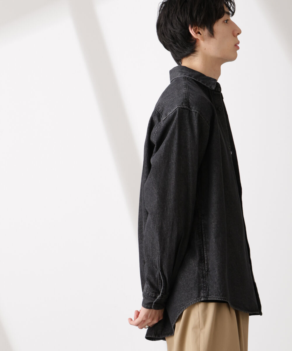 nano･universe「ライトオンスデニムシャツ 長袖」|シャツ・ブラウス|
