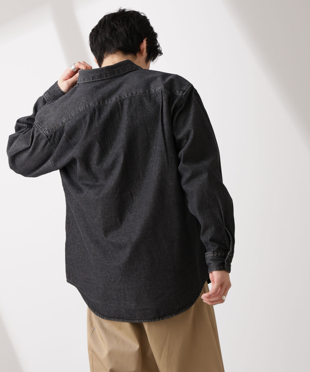 nano･universe「ライトオンスデニムシャツ 長袖」|シャツ・ブラウス|
