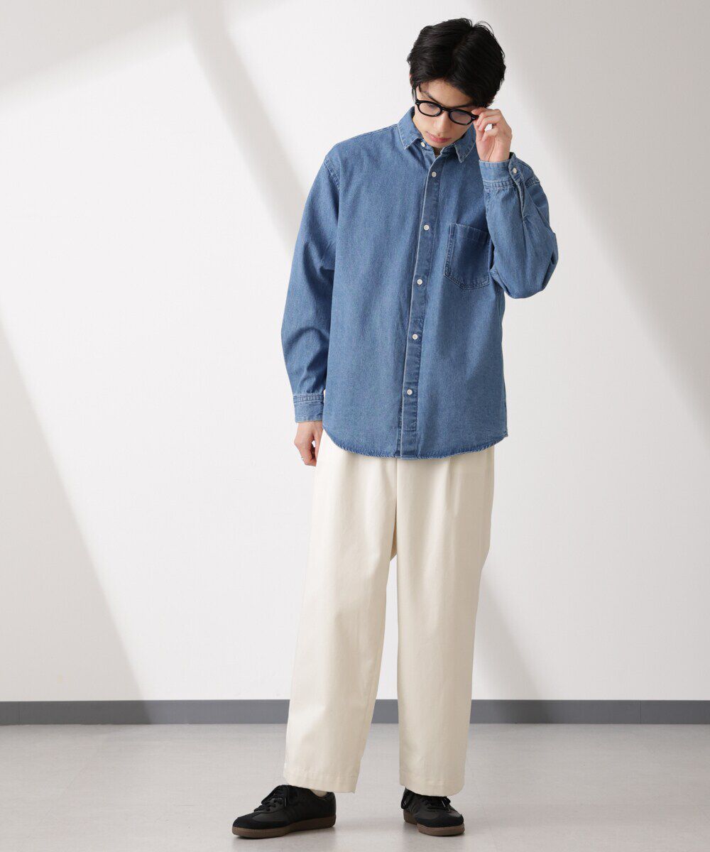 nano･universe「ライトオンスデニムシャツ 長袖」|シャツ・ブラウス|