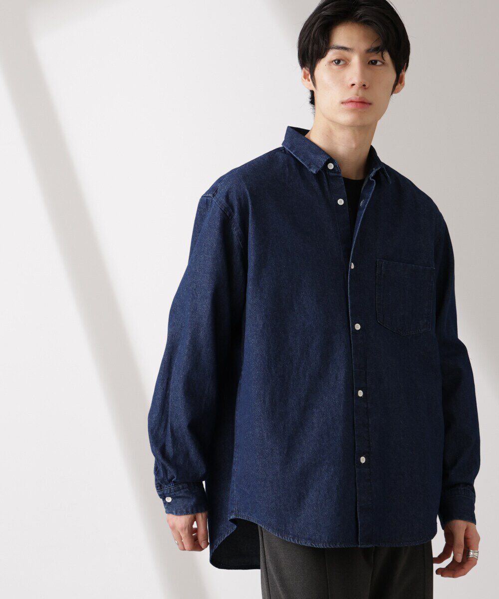 nano･universe「ライトオンスデニムシャツ 長袖」|シャツ・ブラウス|