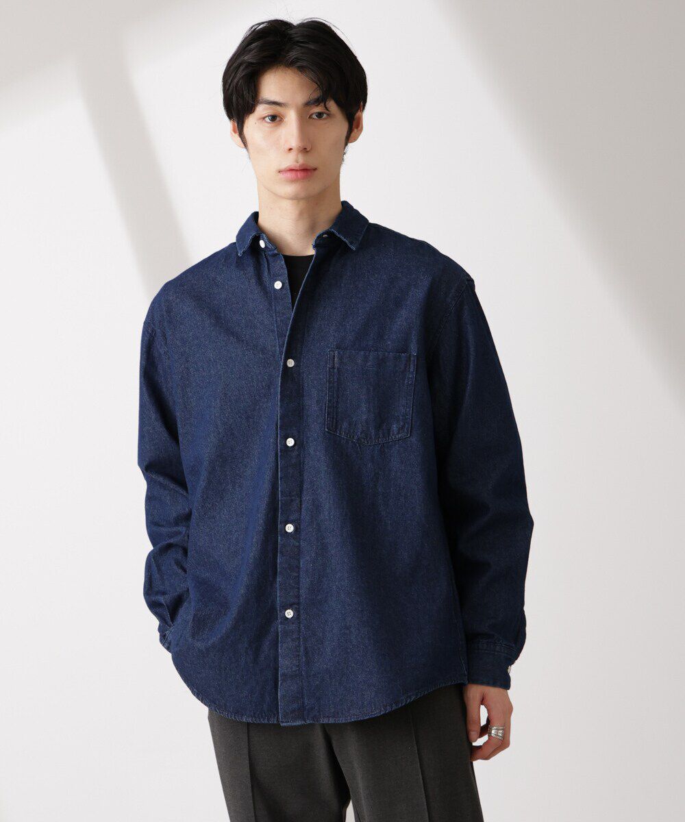 nano･universe「ライトオンスデニムシャツ 長袖」|シャツ・ブラウス|